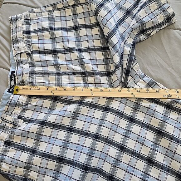 ECKO UNLTD Men's Dark and Light Blue Plaid Classic Relaxed Fit Cotton Shorts 38 - Picture 4 of 11